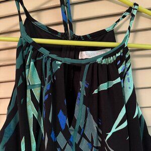 Spaghetti Strap Tropical Print Jumpsuit